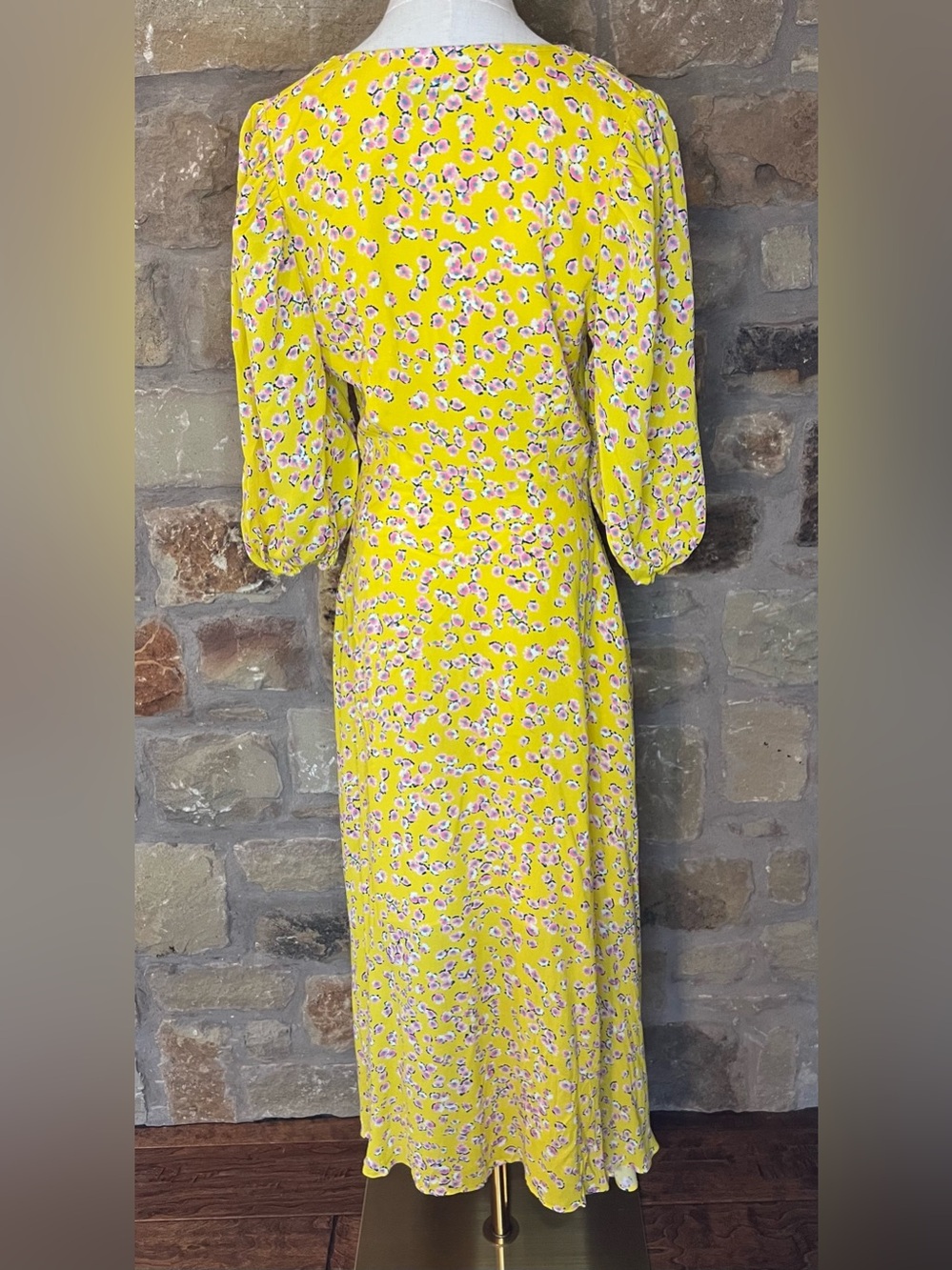 NICHOLAS Yellow Floral Midi Dress - Picture 5 of 10